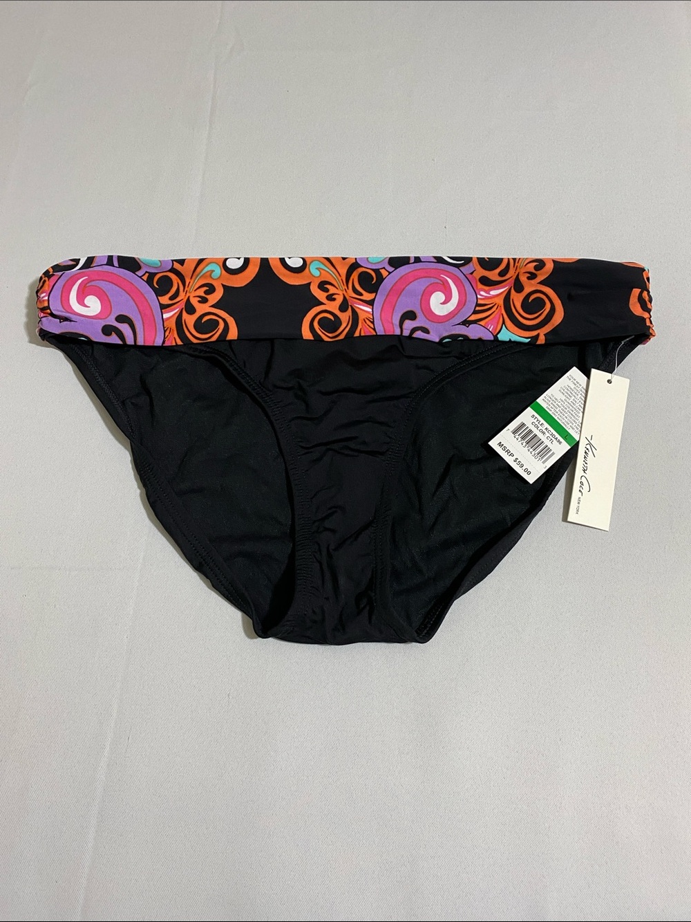 KENNETH COLE Banded Hipster Bikini Bottom Women's Size L